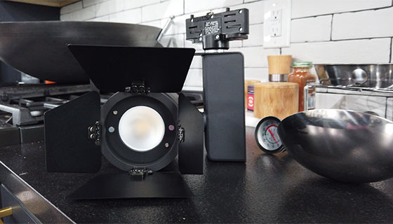 Fiilex Lighting for Salmadefood Kitchen Studio, P3 fixture, kitchen supplies